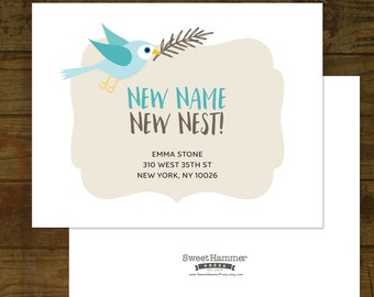 we met we married we moved card moving announcement with etsy
