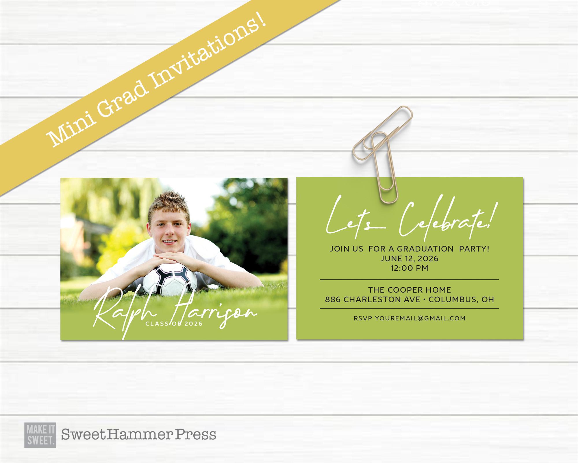 Mini Graduation Announcements: Photo Trading Cards, Printed Invites - Etsy