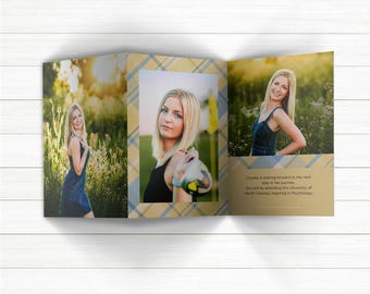 Printed Trifold Graduation Announcement Cards | Z Fold or Accordion Graduation Invitations Printed for you