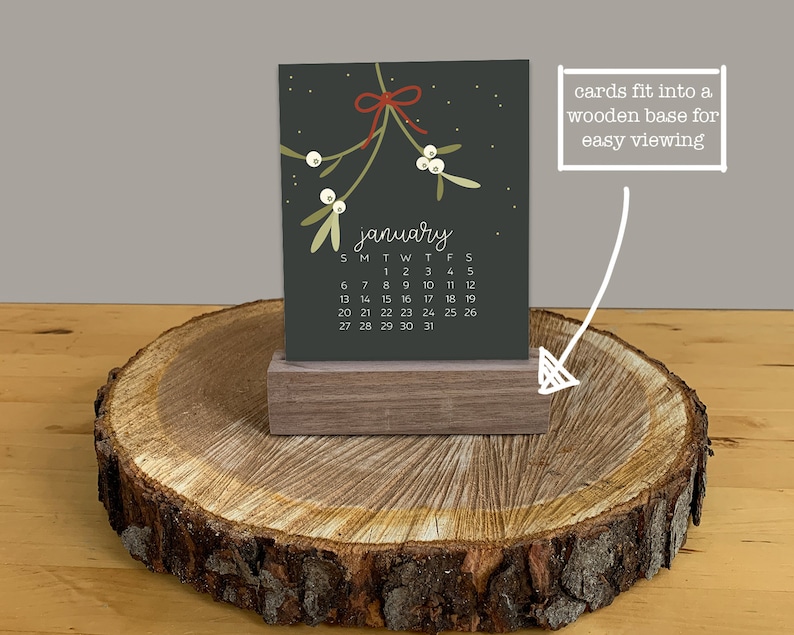 2023 Easel Floral Desk Calendar With Stand Floral Calendar Etsy
