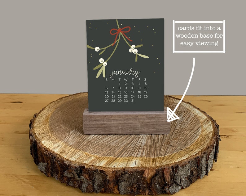 2023 Easel Floral Desk Calendar With Stand Floral Calendar Etsy