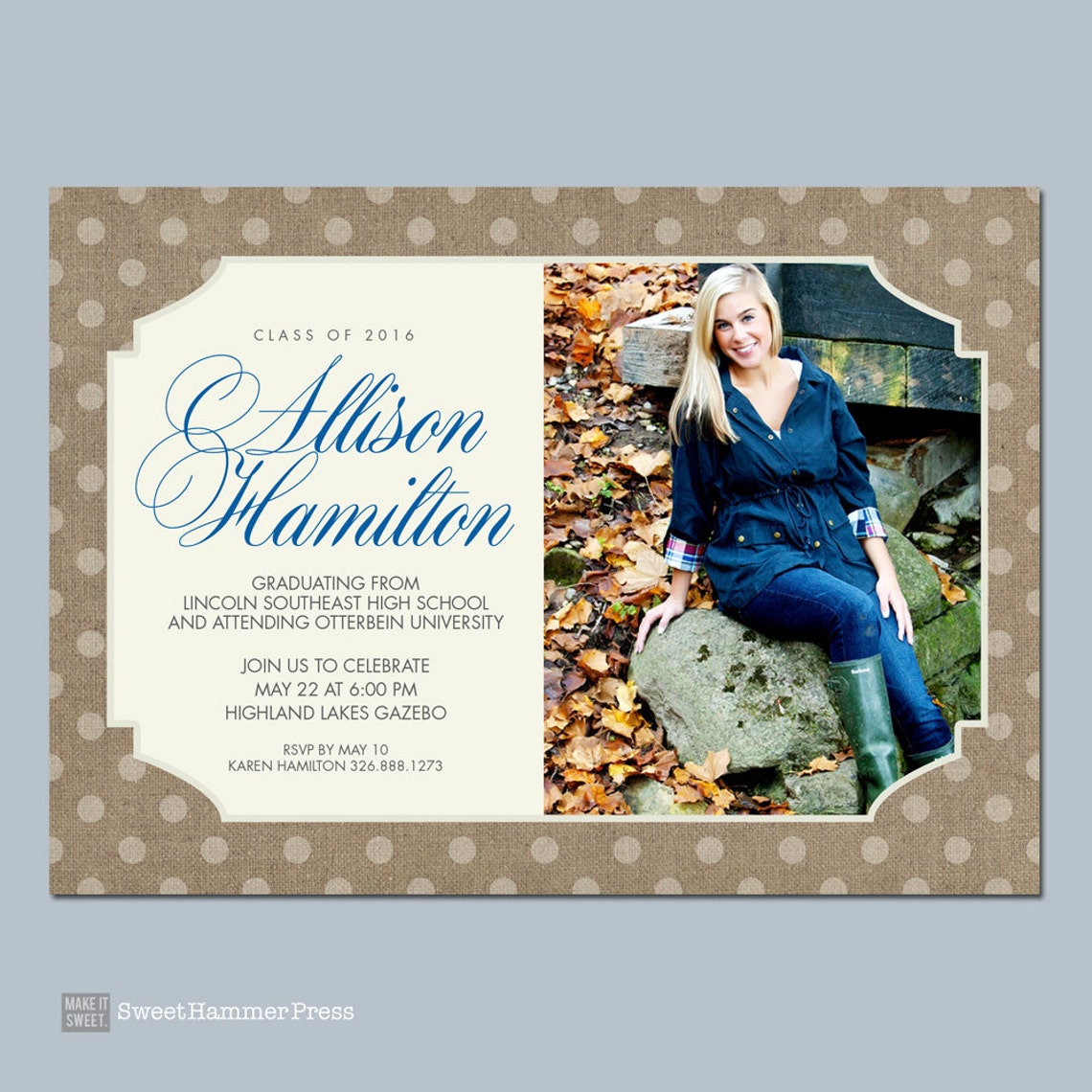 Formal Graduation Announcement Multiple Photo Formal Script - Etsy