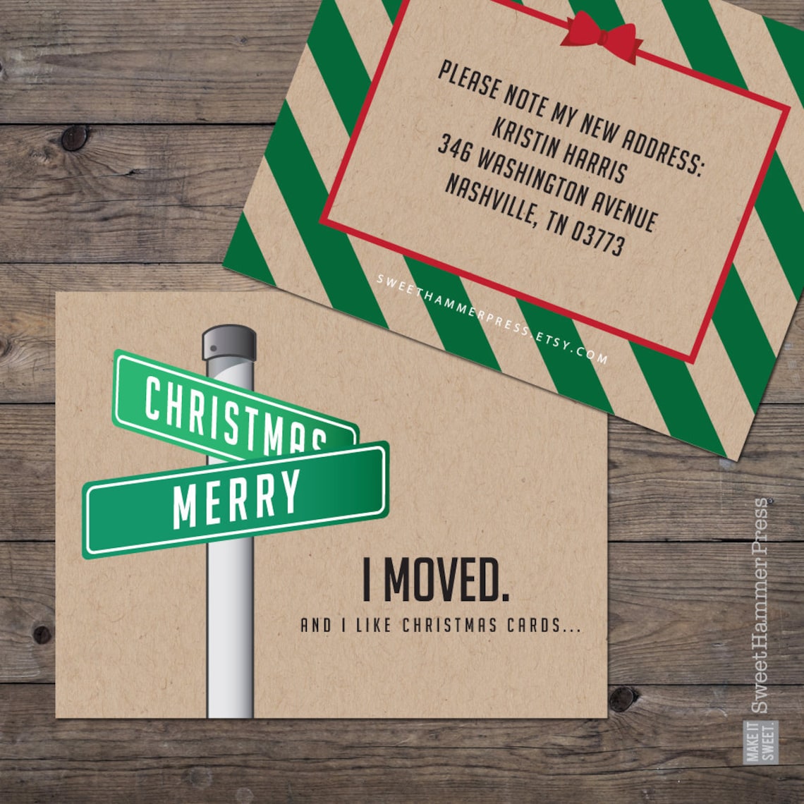 We Moved Christmas Cards 