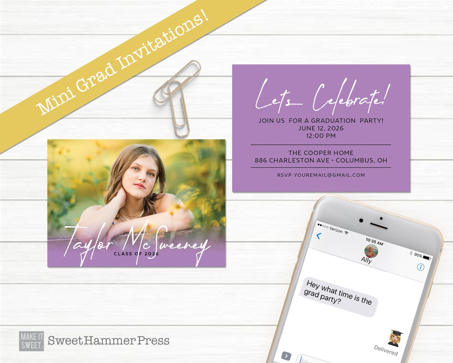 Mini Graduation Announcements: Photo Trading Cards, Printed Invites - Etsy