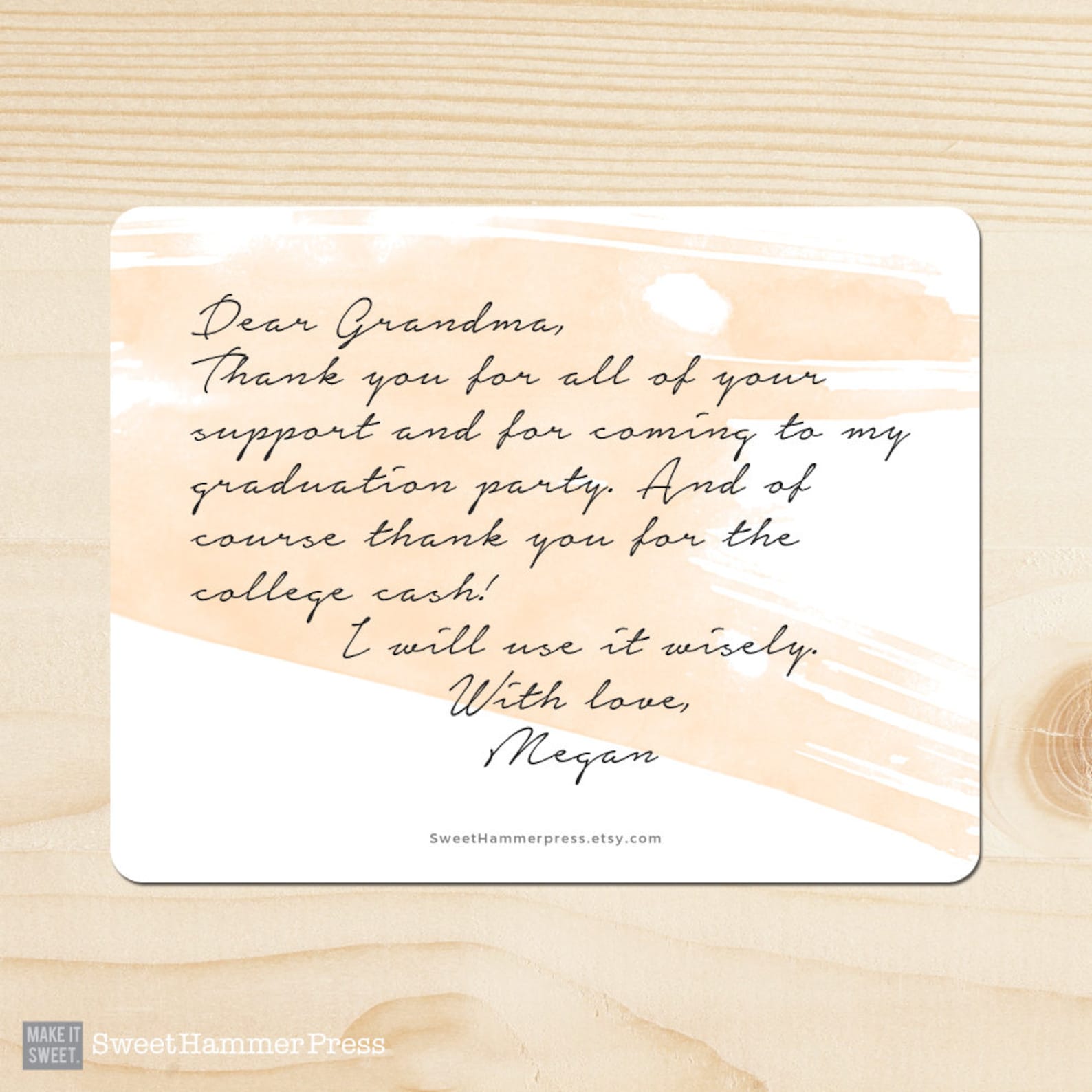 Graduation Thank You Cards Watercolor Note Cards Graduation Etsy