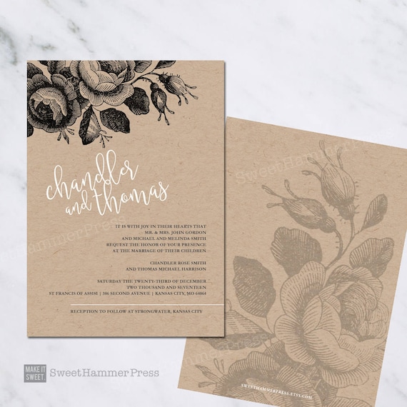 Chic wedding invitations discount