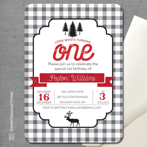 Lumberjack Invitation Lumberjack Birthday Party Invite | Etsy