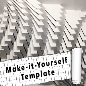 DIY Template - &quot;Blorp Zag&quot; Kirigami Pop-up paper sculpture