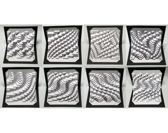 DIY Templates - "Multi Kit IV – Coplanar" Kirigami Pop-up paper sculpture patterns