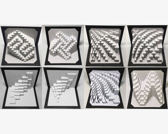 DIY Templates - "Advanced Starter Kit" Kirigami Pop-up paper sculpture patterns
