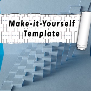 DIY Template - &quot;Torsion 2 / Splay 30&quot; Kirigami Pop-up Papierskulptur