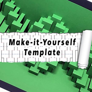 DIY Template - "Meandered Spirals" Kirigami Pop-up paper sculpture