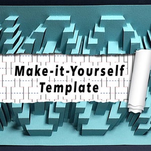 DIY Template - &quot;CrossTangle III&quot; Kirigami Pop-up paper sculpture