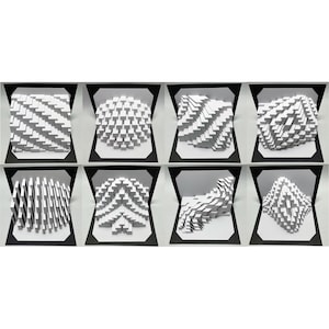 DIY Templates - "Multi Kit V – Bulges" Kirigami Pop-up paper sculpture patterns