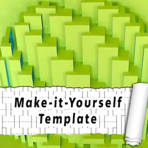 DIY Template - &quot;Obloid Zigzag&quot; Kirigami Pop-up paper sculpture