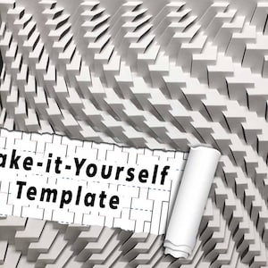 DIY Template - &quot;Bez-Yay Sintau Zig&quot; Kirigami Pop-up paper sculpture