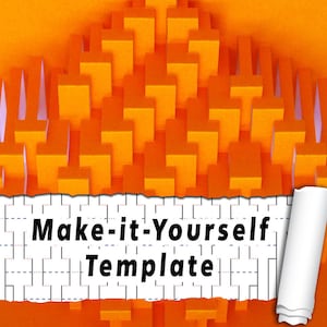 DIY Template - &quot;Meander 2&quot; Kirigami Pop-up paper sculpture