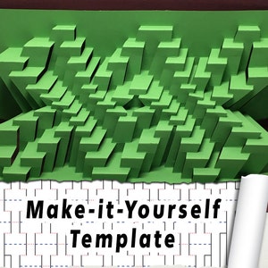 DIY Template - &quot;CrossTangle II&quot; Kirigami Pop-up paper sculpture