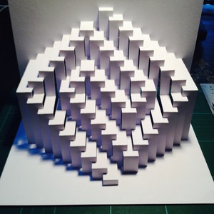 DIY Template 9x9 Meander Kirigami Paper Sculpture - Etsy