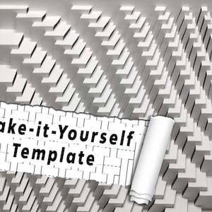 DIY Template - &quot;Bez-Yay Zig&quot; Kirigami Pop-up paper sculpture