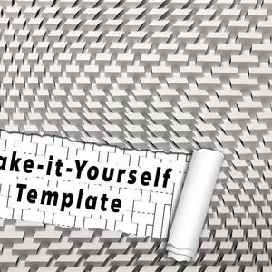 DIY Template - &quot;Bez-Yay Sintau&quot; Kirigami Pop-up paper sculpture