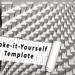 DIY Template - &quot;Bez-Yay Zag&quot; Kirigami Pop-up paper sculpture