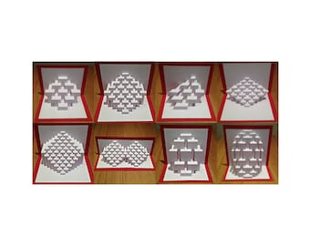 DIY Templates - "Ben's Starter Kit" Kirigami Pop-up paper sculpture patterns for beginners