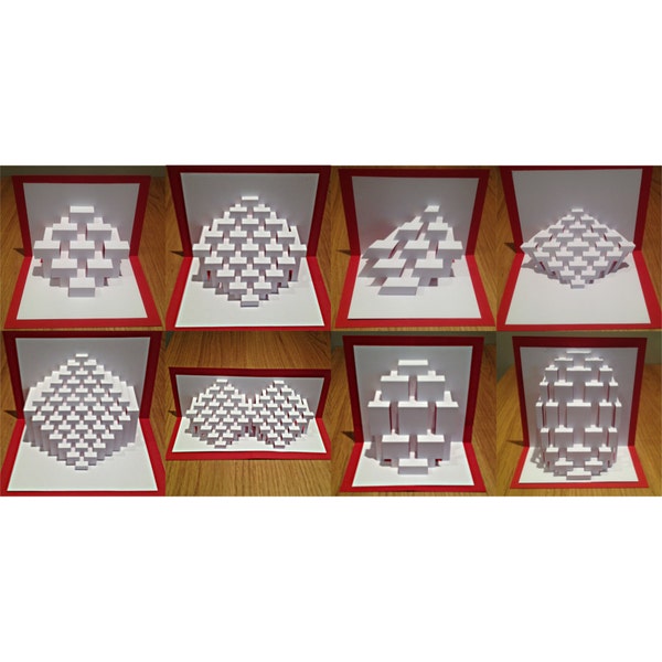 DIY Templates - "Ben's Starter Kit" Kirigami Pop-up paper sculpture patterns for beginners