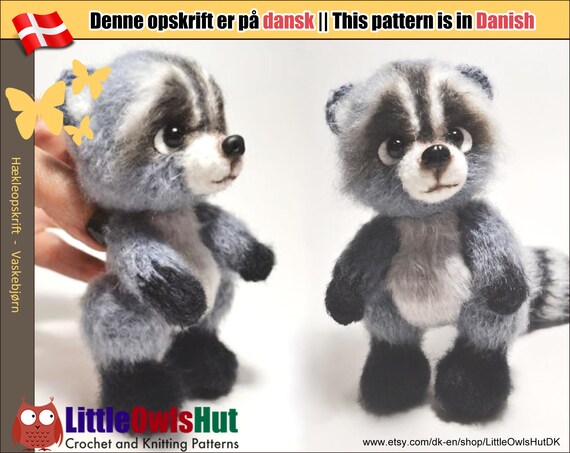 149dk Vaskebjorn Amigurumi Haekle Opskrift Pdf Af Yulia Etsy