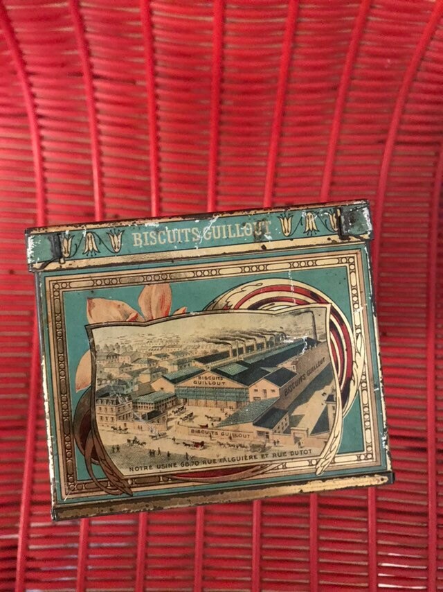 フランス　アンティーク＊BISCUITS GUILLOUT PARIS＊ボックス フランスアンティーク＊BISCUITS GUILLOUT PARIS＊ボックス