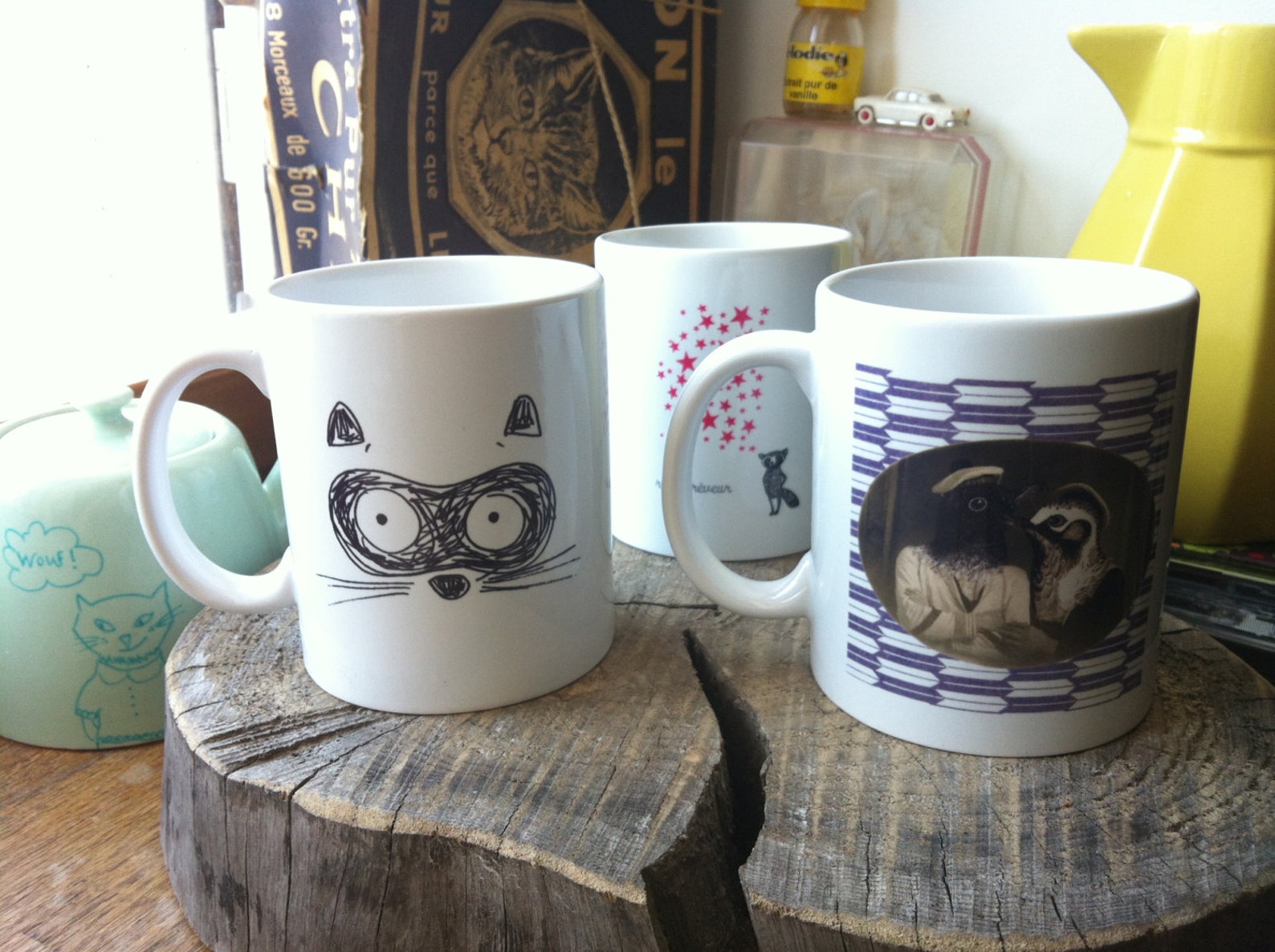 Mug Arcopal Décoré Oiseaux Mésanges - Occasion En Excellent état - Multicolore