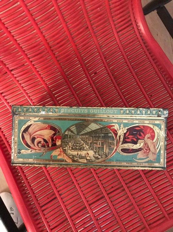 フランス アンティーク＊BISCUITS GUILLOUT PARIS＊ボックス