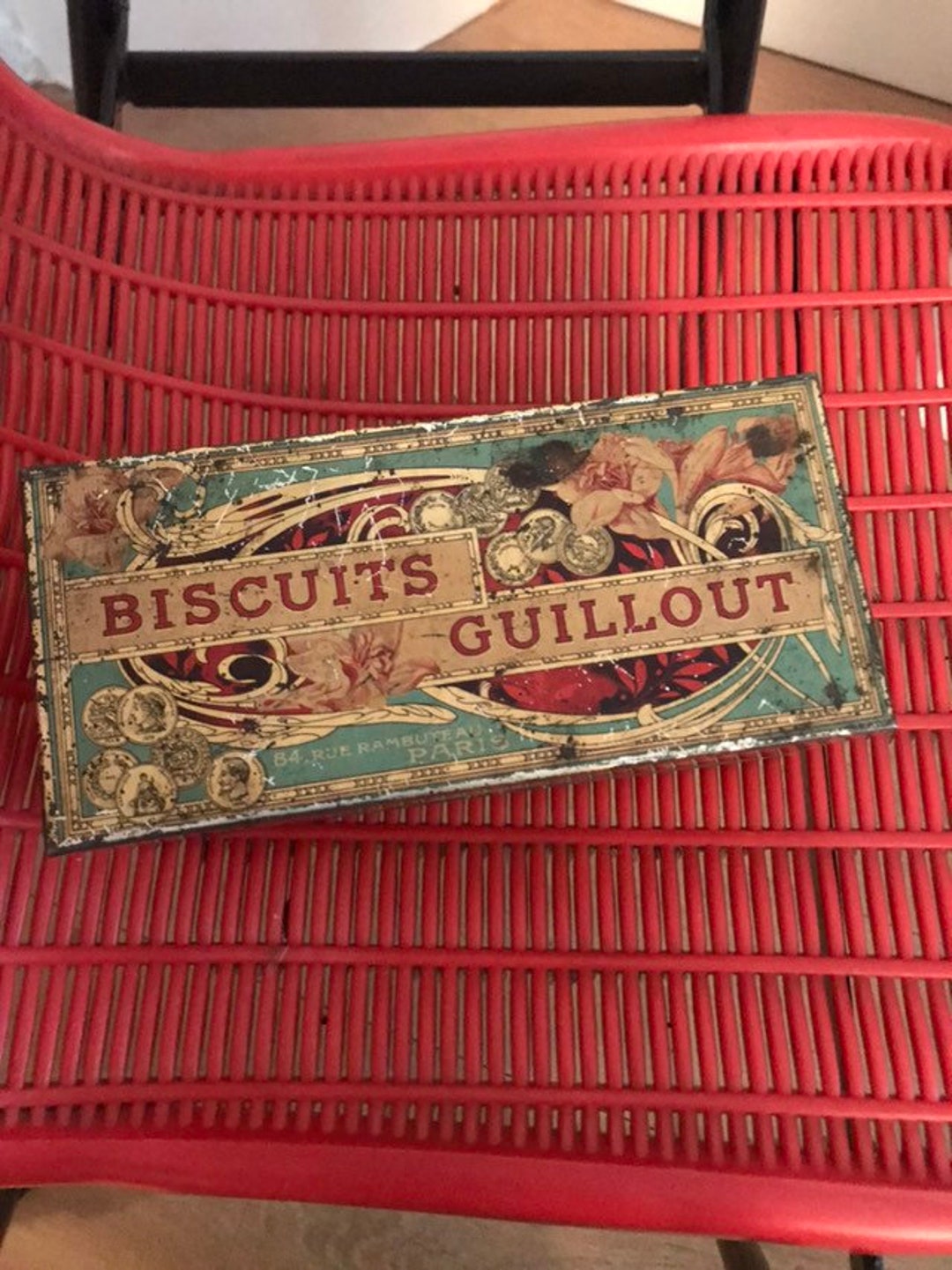 フランス　アンティーク＊BISCUITS GUILLOUT PARIS＊ボックス フランス アンティーク＊BISCUITS GUILLOUT PARIS＊ボックス