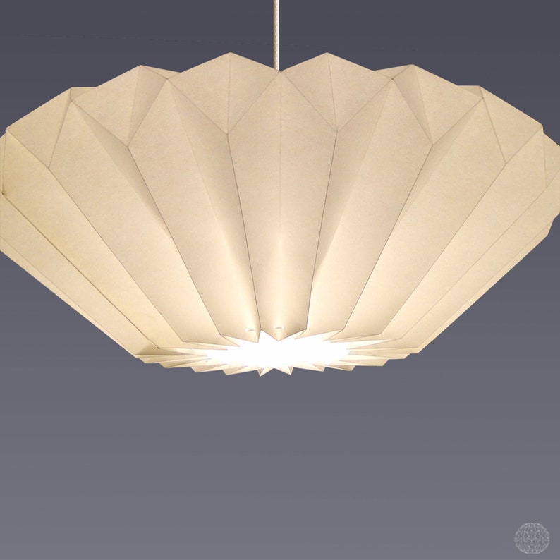 Origami Paper Lampshade Lydia Pure Etsy Israel