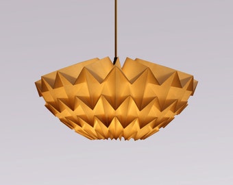 Origami Paper lampshade: Discus (beige/ small)