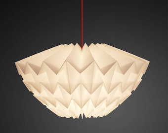 Origami Paper lampshade: Discus [medium - white]