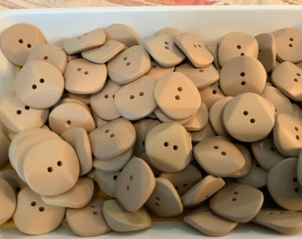 150 Vintage Permaloid Buttons Large-  Tan
