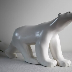 Pair of polar bear sculptures by Christopher Guy image 4