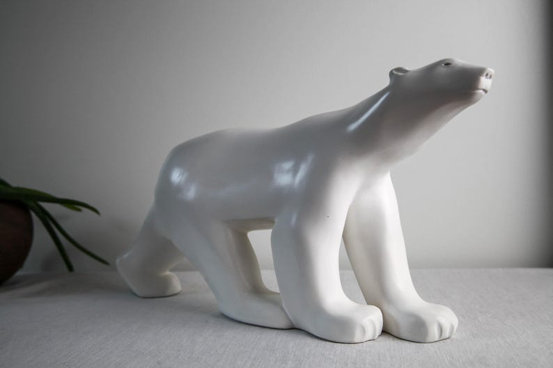 Pair of polar bear sculptures by Christopher Guy image 4