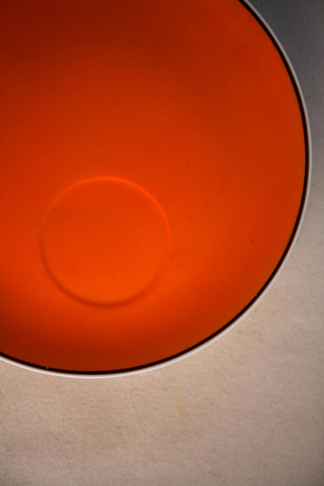 Replacement MCM Orange Porcelain Espresso Saucers by Schmid - Two