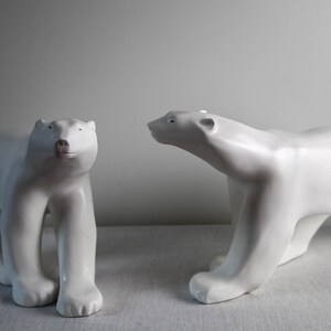 Pair of polar bear sculptures by Christopher Guy image 7