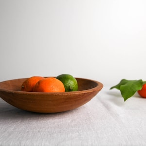 Small antique hand turned primitive wooden bowl