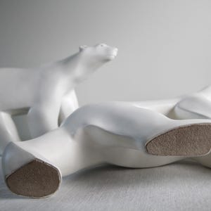 Pair of polar bear sculptures by Christopher Guy image 9
