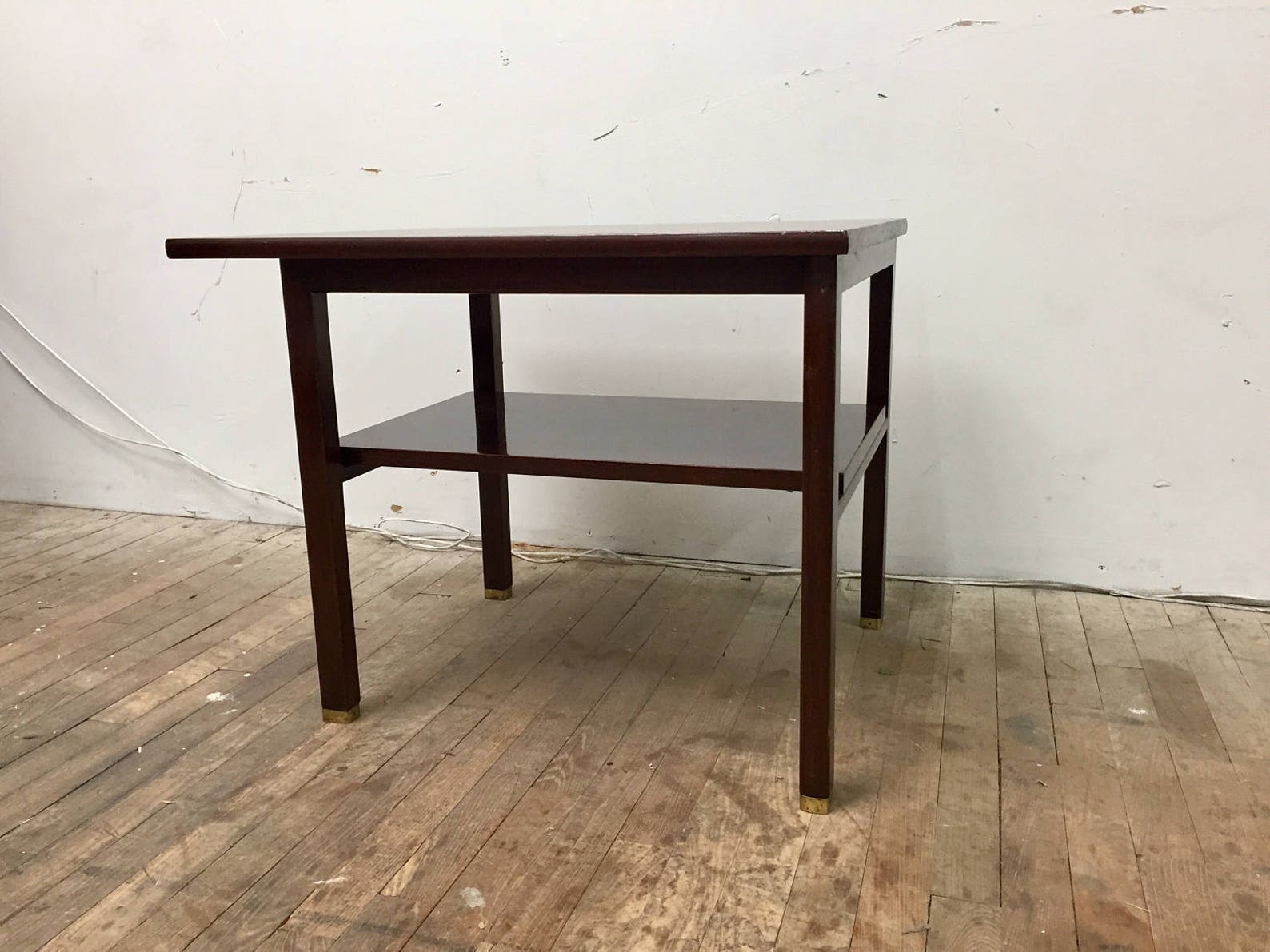 Architectural Side Table / Mcm End Table by Wormley for Dunbar Etsy