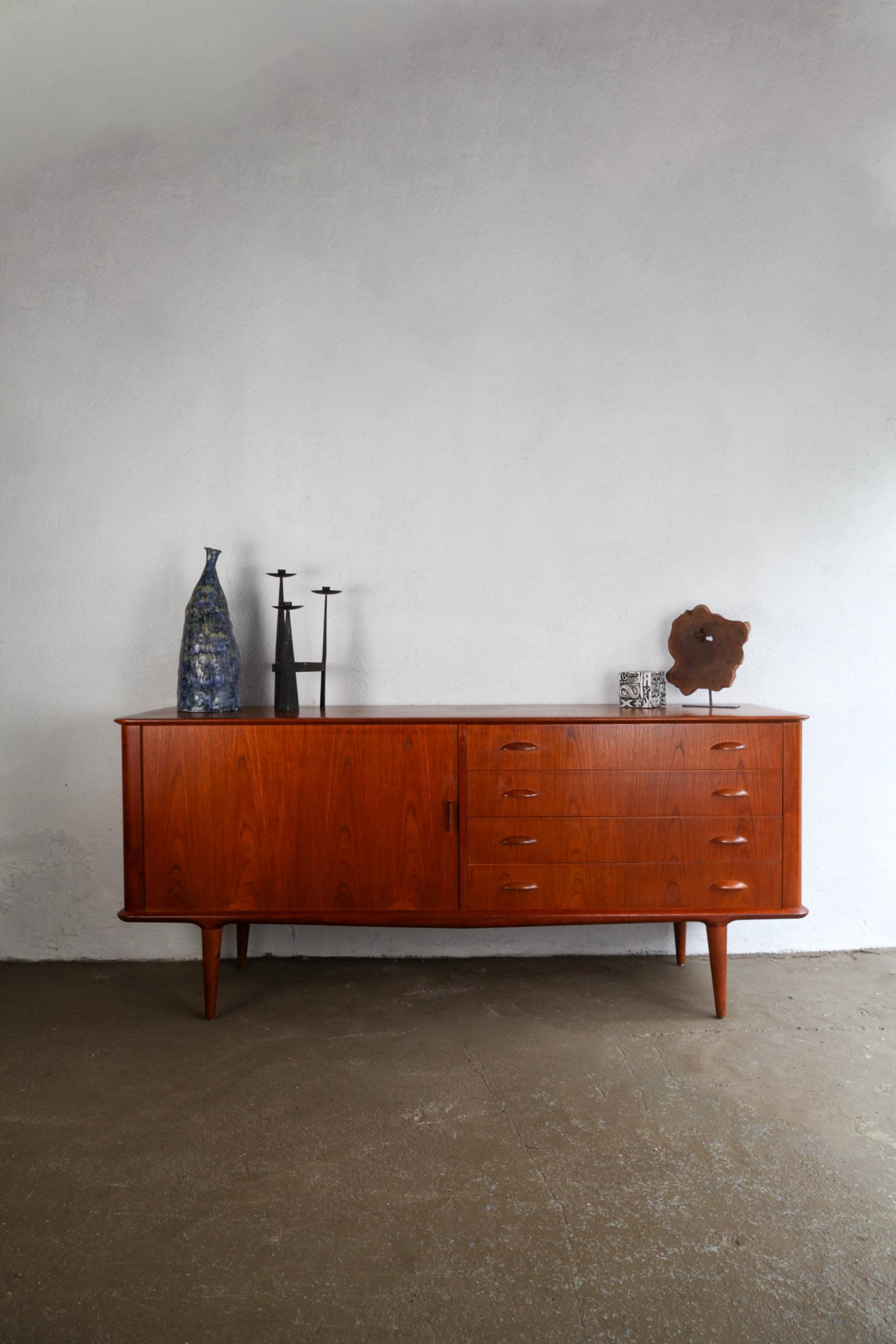 Long Teak Console Table - Etsy