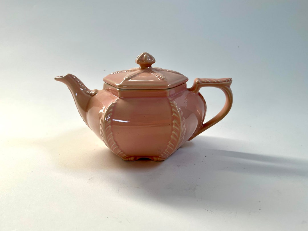 Vintage Pink Ceramic Teapot by Hall Ceramics Etsy