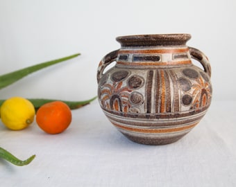 MCM Italian pottery vase signed Italica Ars