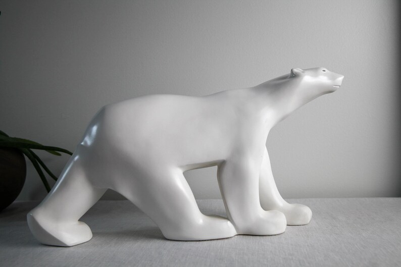 Pair of polar bear sculptures by Christopher Guy image 3