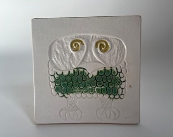Vintage Bennington Pottery Vermont tiles -- mid century modern wall art // decor