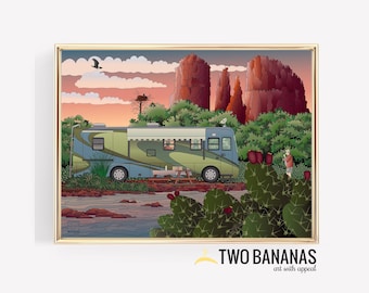 Eagles Nest - Camper prints add fun to RV, trailer or cabin as 9x12 & 12x16 wall decor